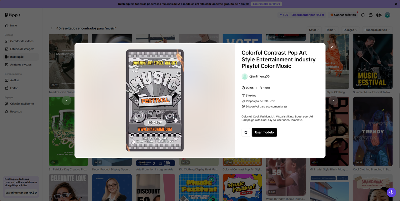 Edição e ajuste de música com IA no criador de música online