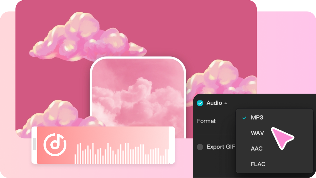 Save in your preferred audio format