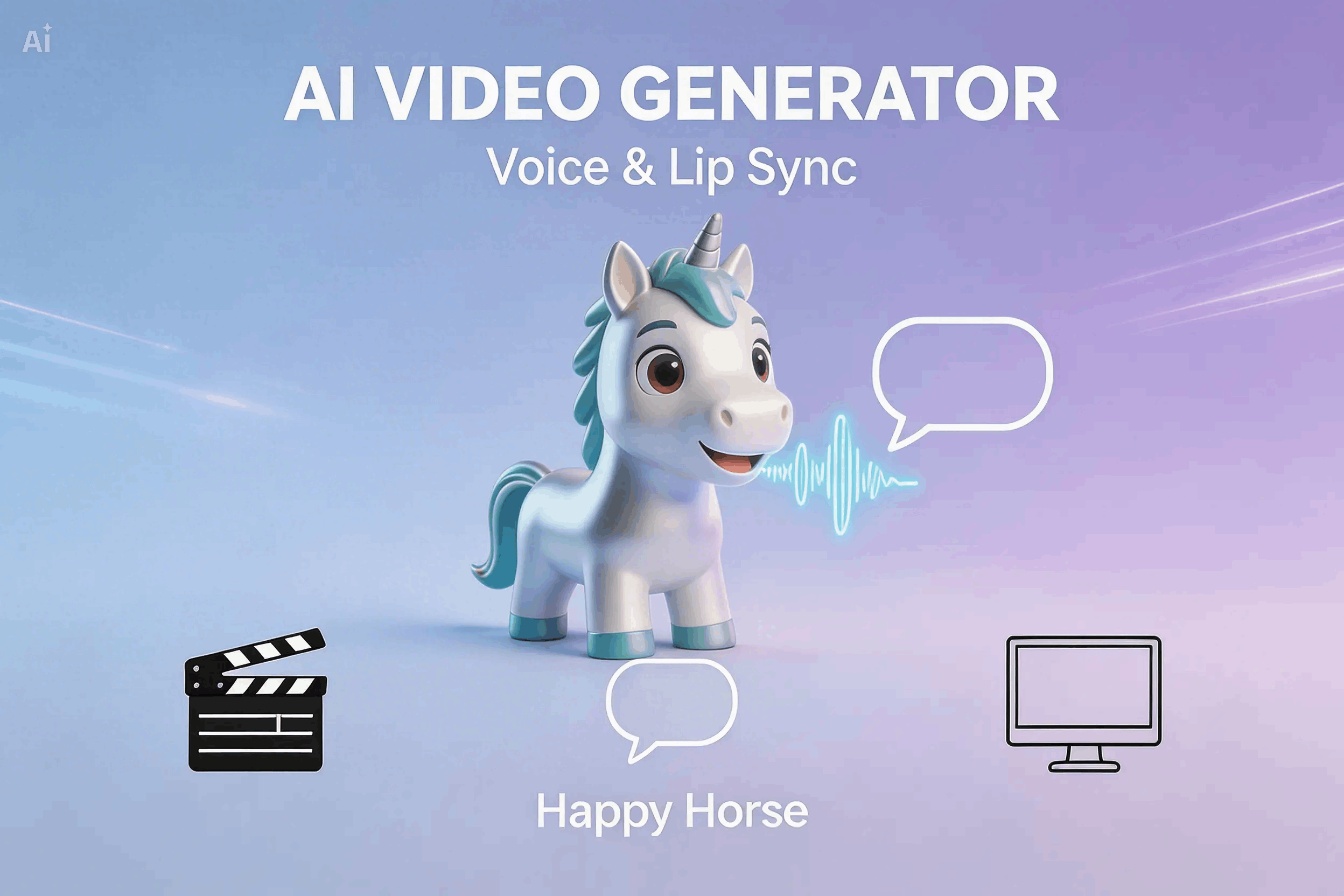 Generasi video sinkronisasi suara dan bibir Happy Horse AI