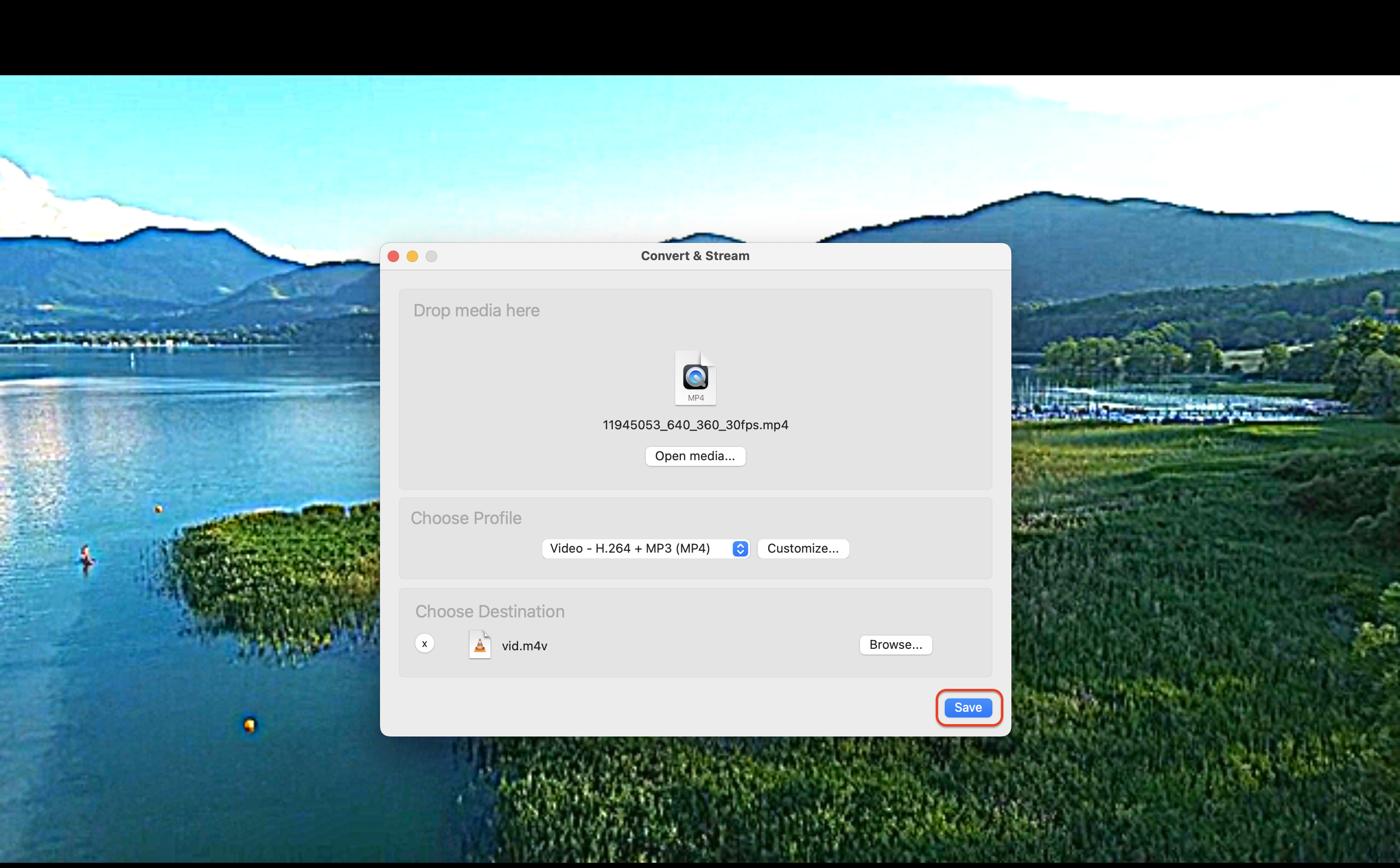Export the improved video