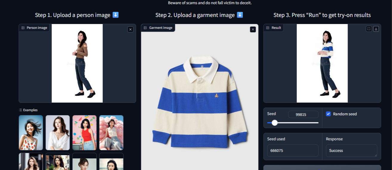 Probiere Kleidung mit Kolors an
