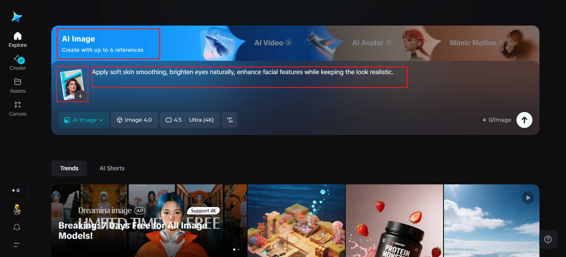 filtro de beleza com IA online grátis