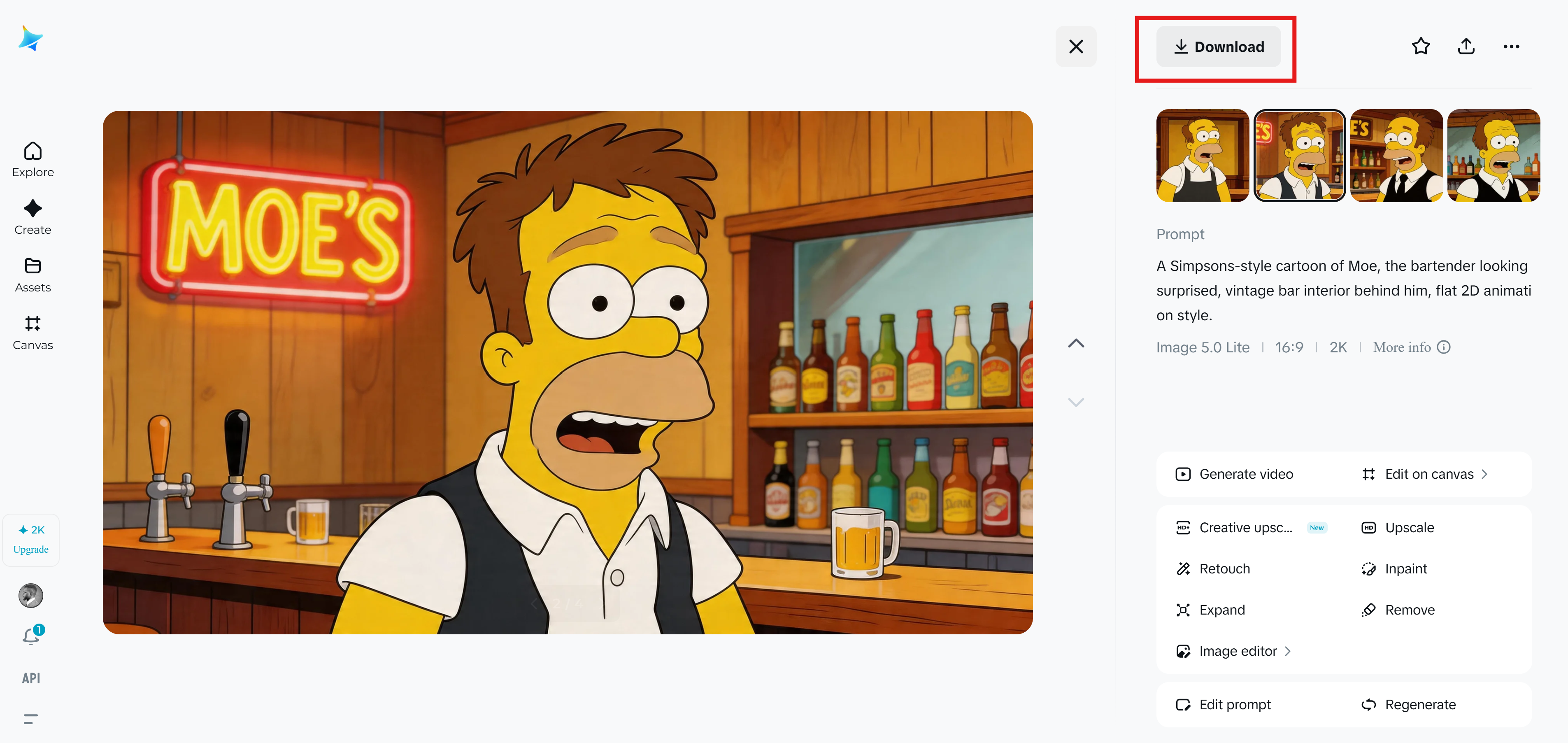 Baixe seu estilo Simpsons Meme