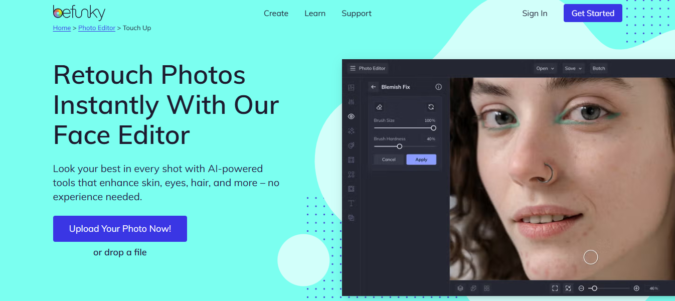 BeFunky online teeth whitening photo editor