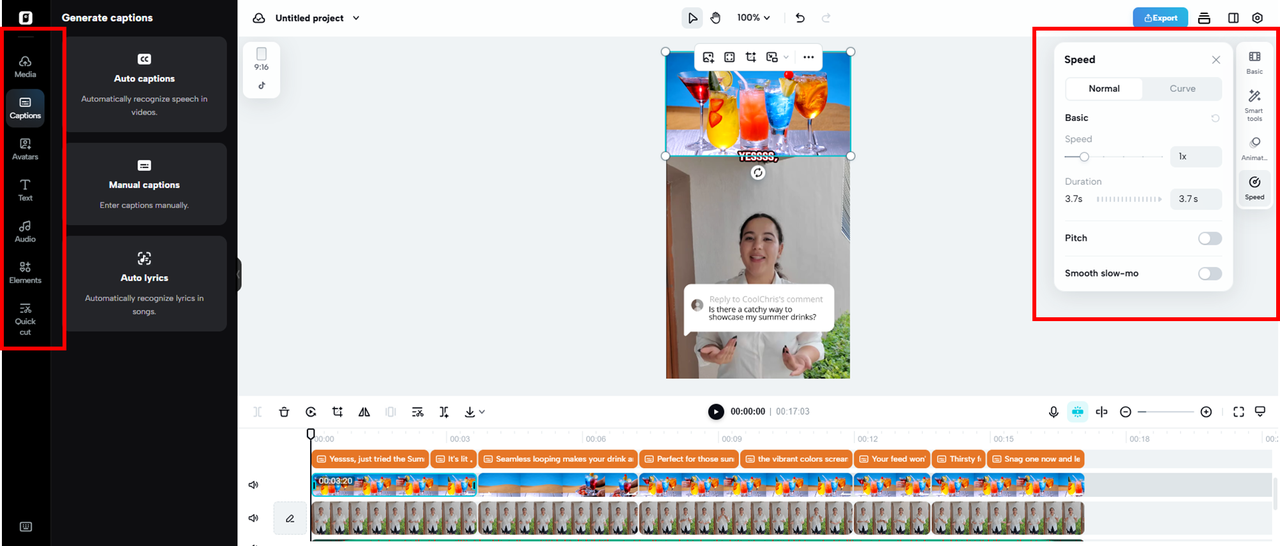 Công cụ chỉnh sửa video nâng cao.
