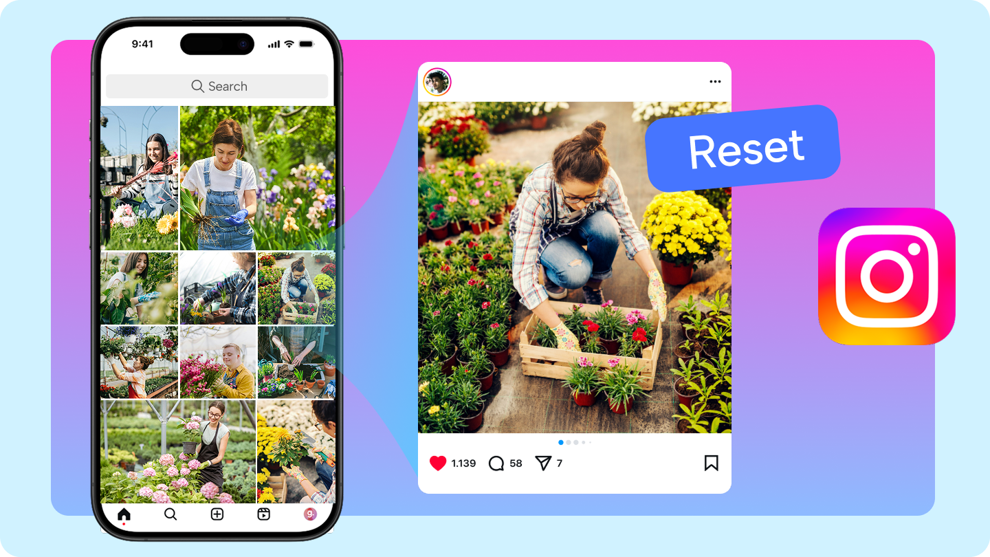 how to reset your instagram feed