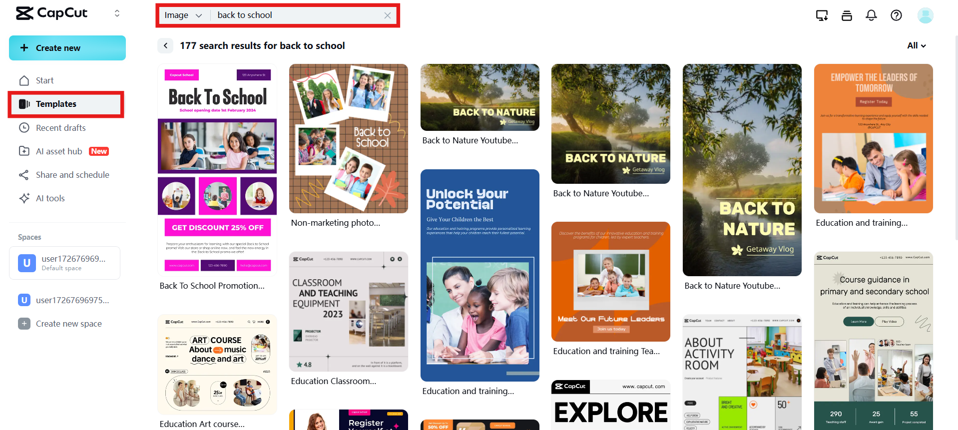 Wählen Sie eine Vorlage