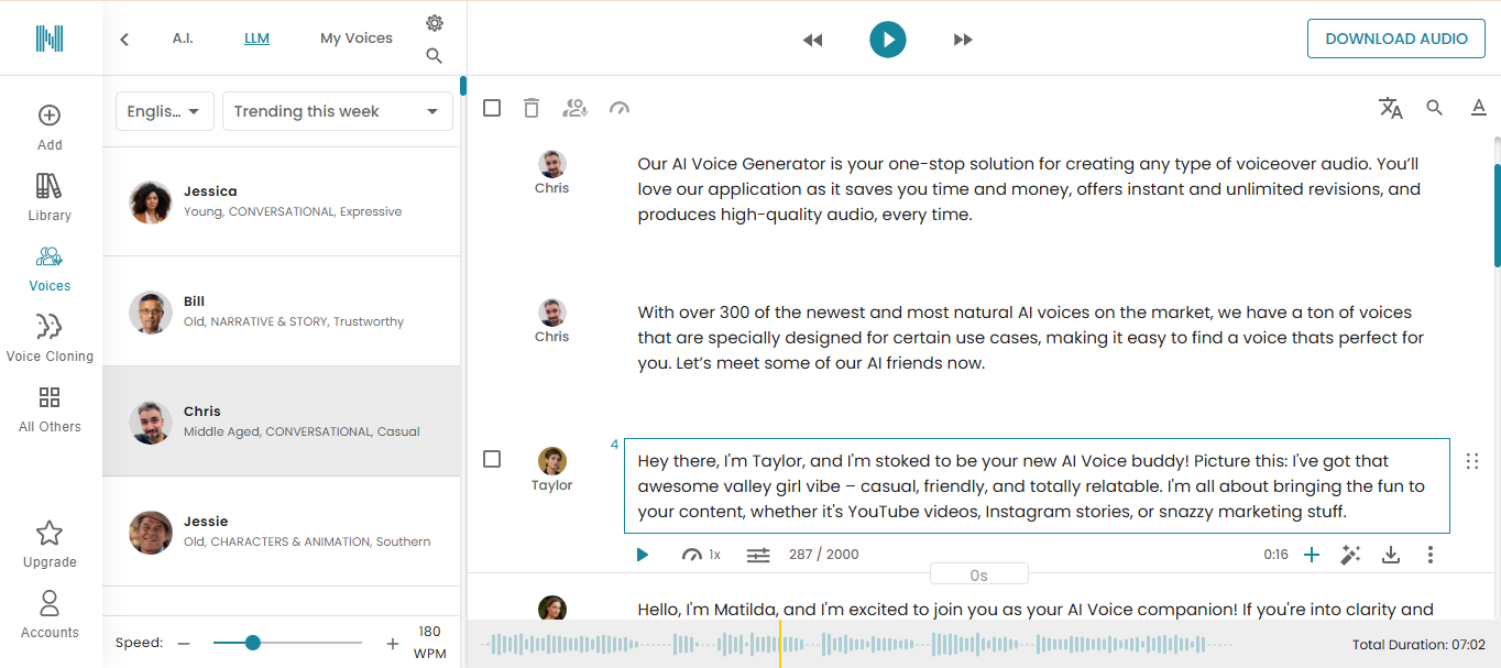free ai audiobook generator