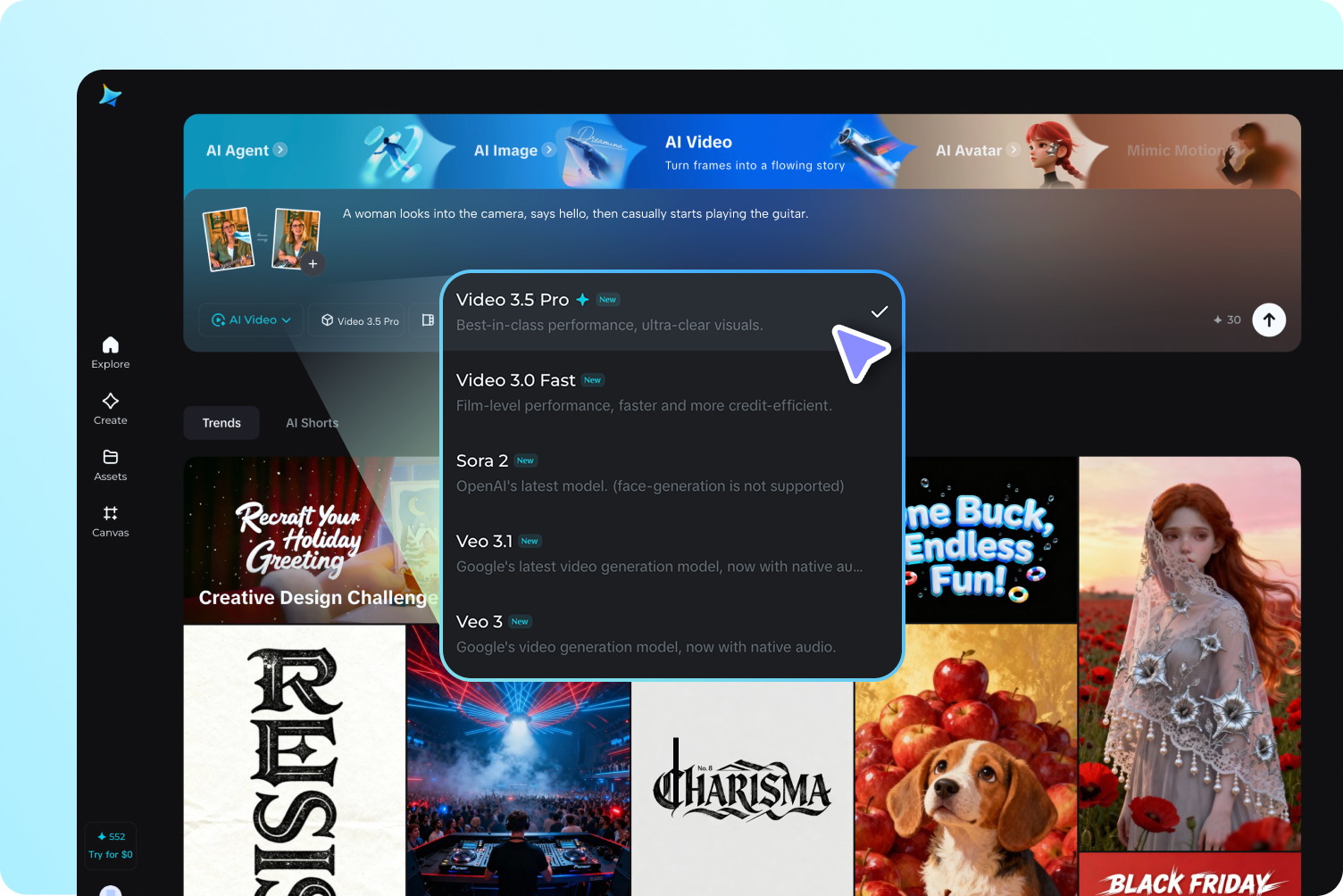 pilih Seedance 1.5 Pro dan jana