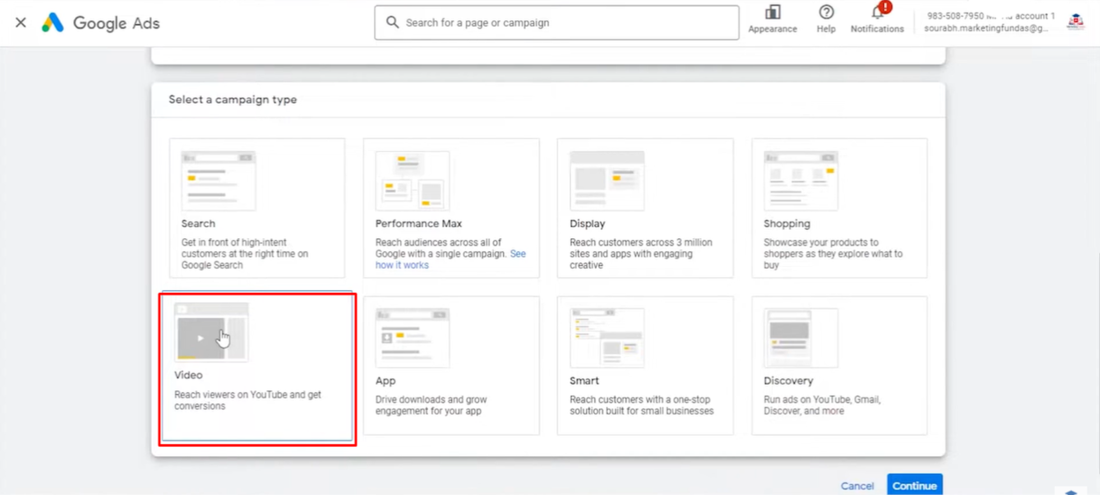 Crearea unei campanii de anunțuri banner YouTube pe anunțurile Google