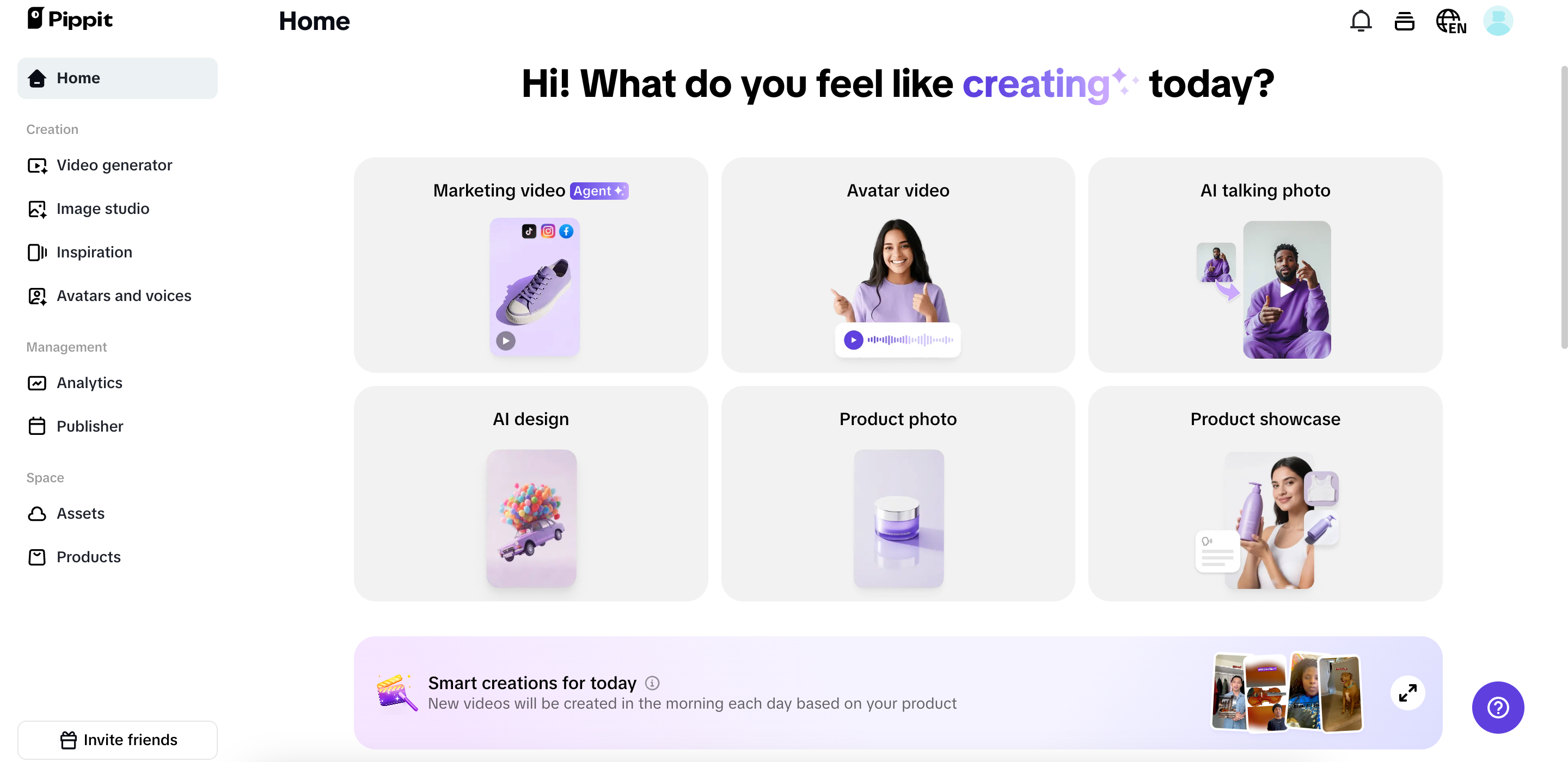 Pippit homepage