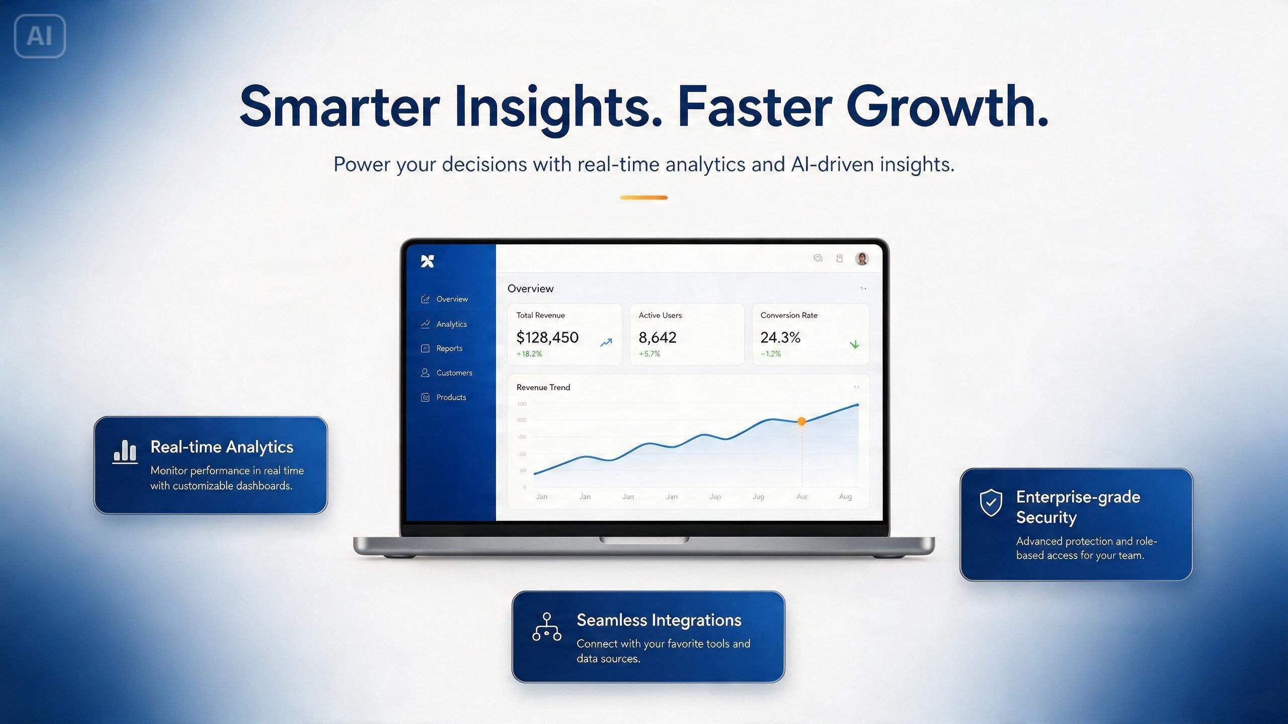Prompt for a product showcase slide visual
