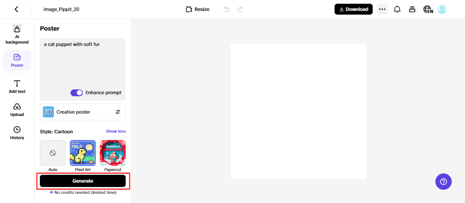 Generate your puppet design