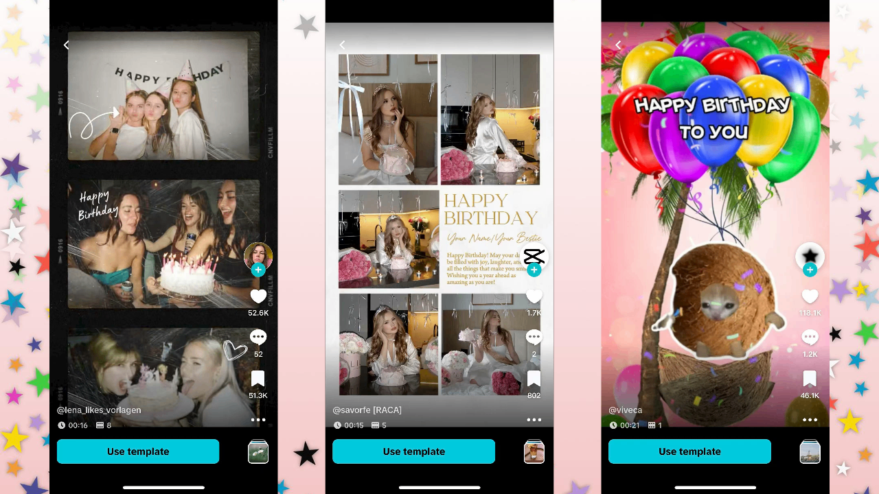 Maker di Video di Auguri di Compleanno: Crea e condividi video di compleanno  personalizzati, image size:1280x720