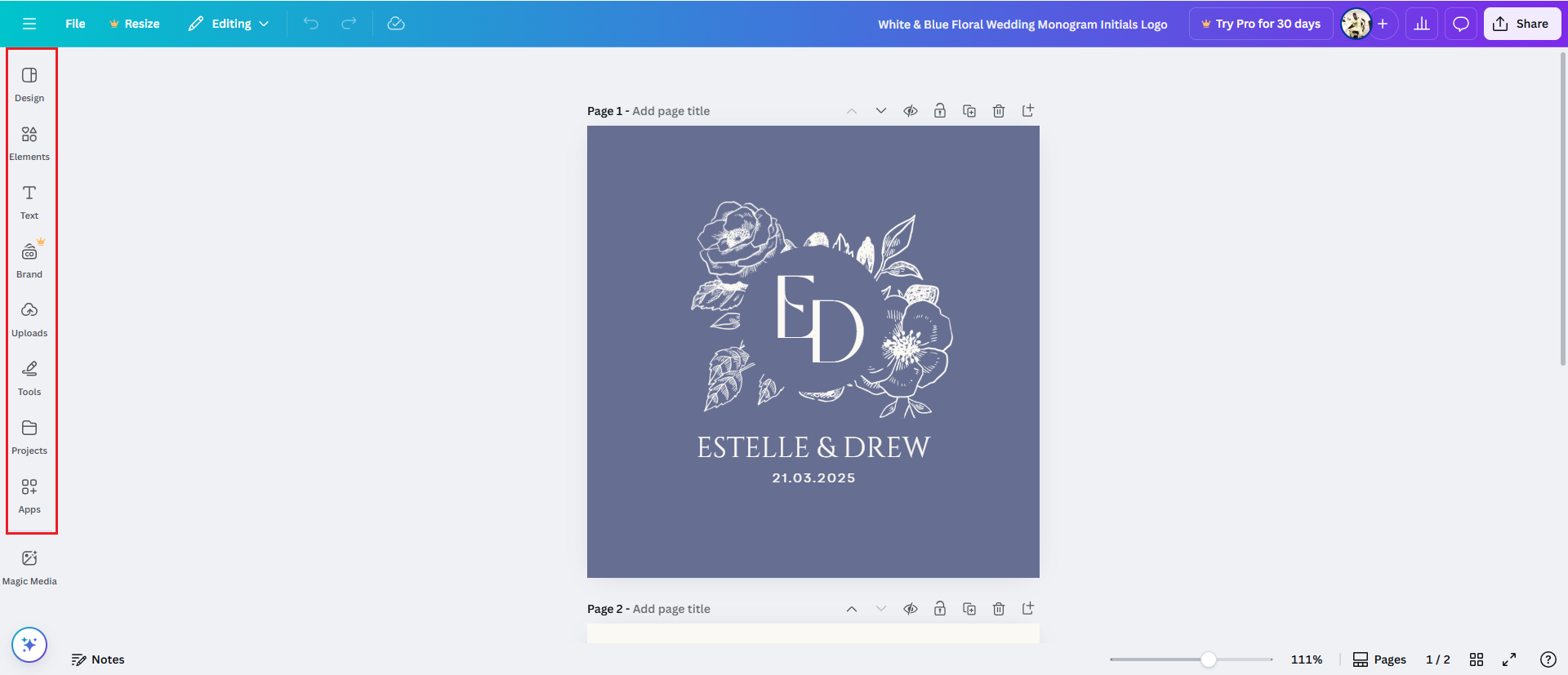 logo de mariage personnalisé