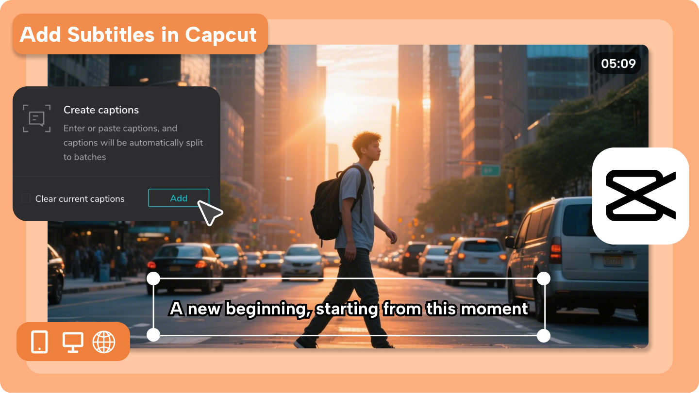 como adicionar legenda no CapCut