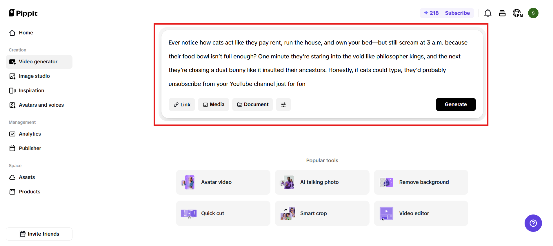 Start with script, linkm or media