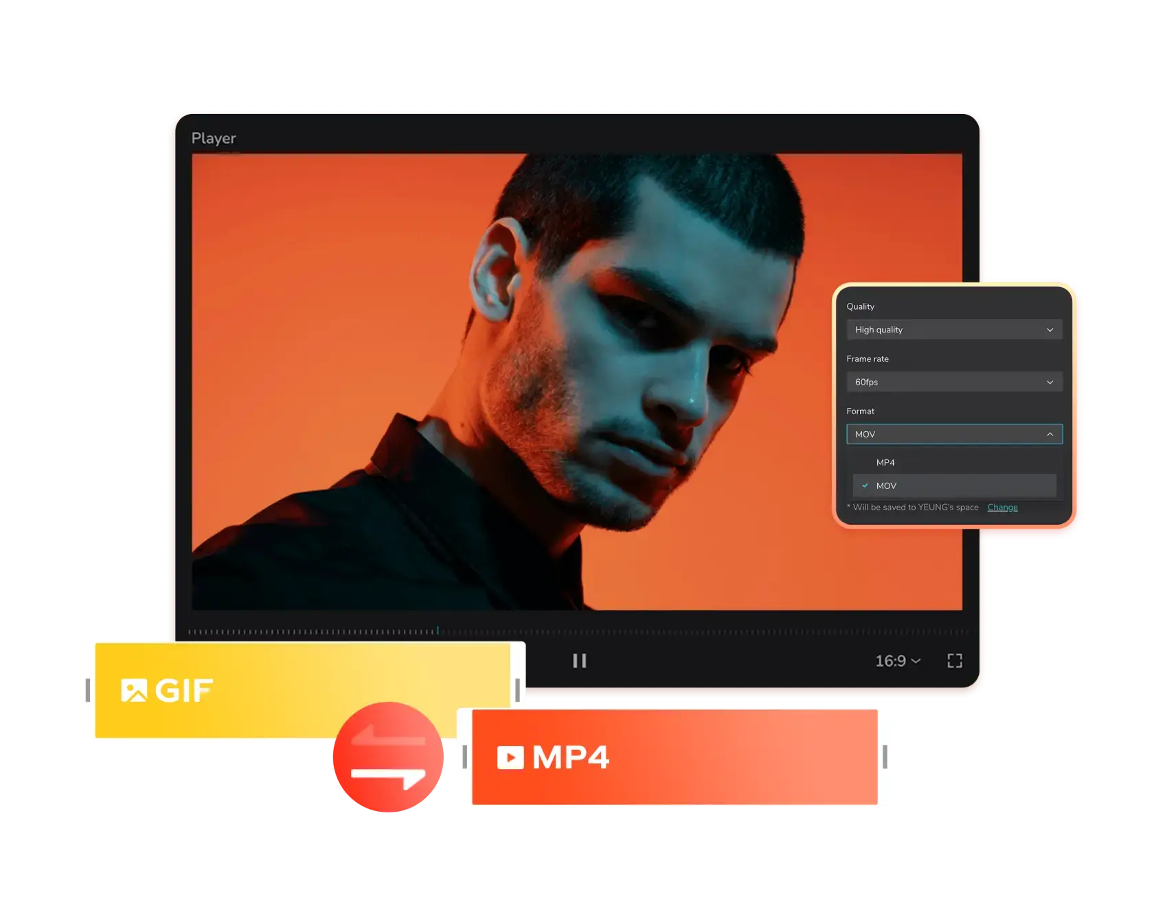 Konversikan GIF ke MP4 Online Gratis