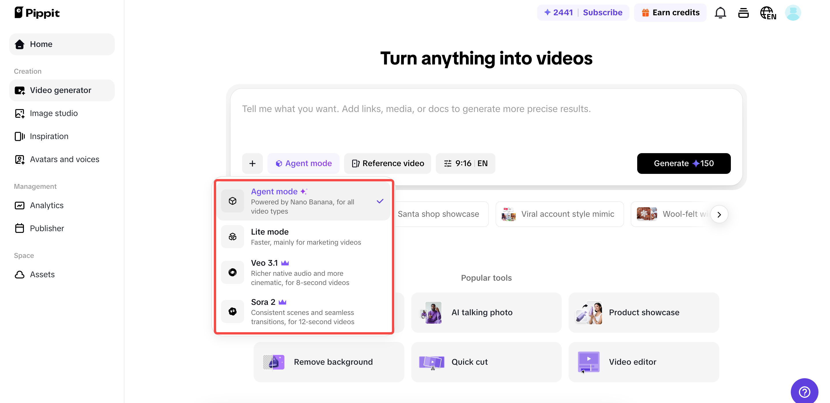 Multiple AI models for video generation