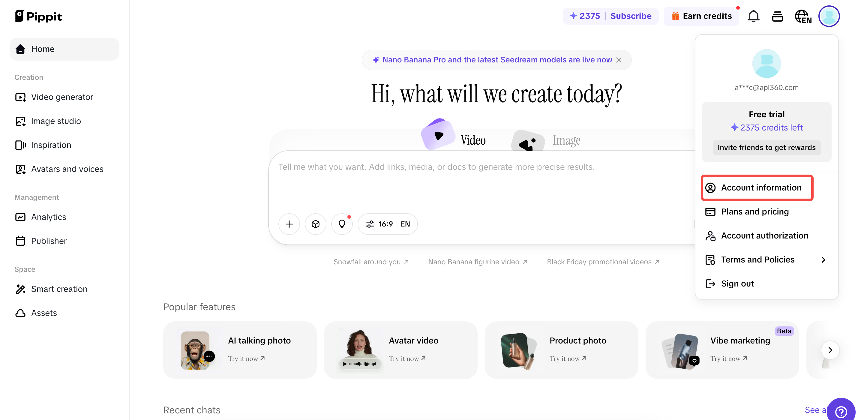 Go to your account center