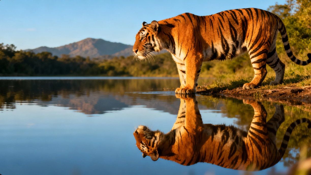 Tiger reflection
