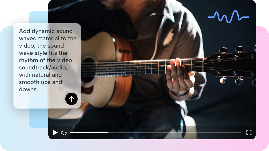 Customizable sound wave animation templates 