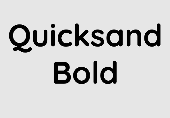 Quicksand Bold Font