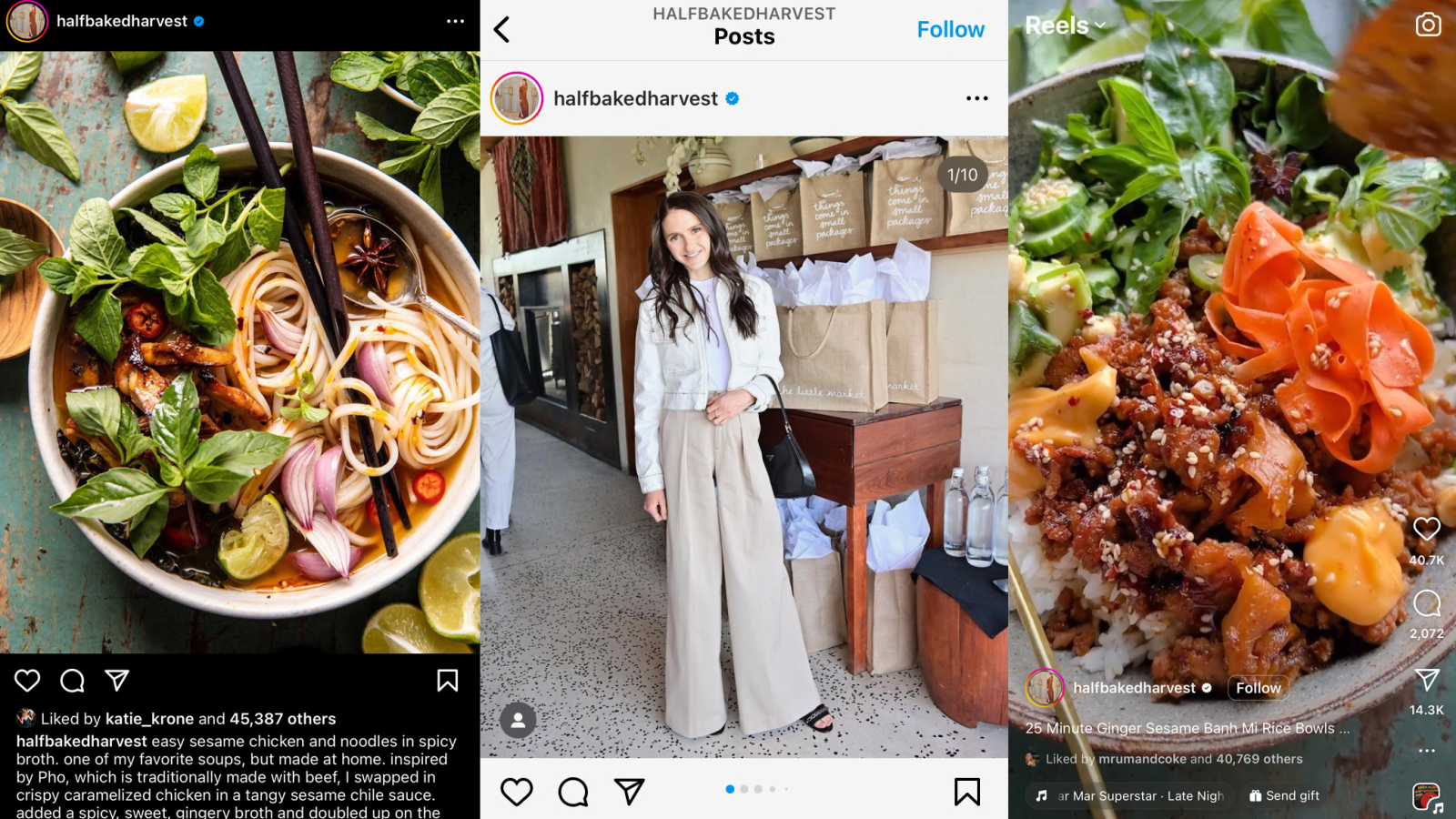 halfbakedharvest - food influencer on Instagram