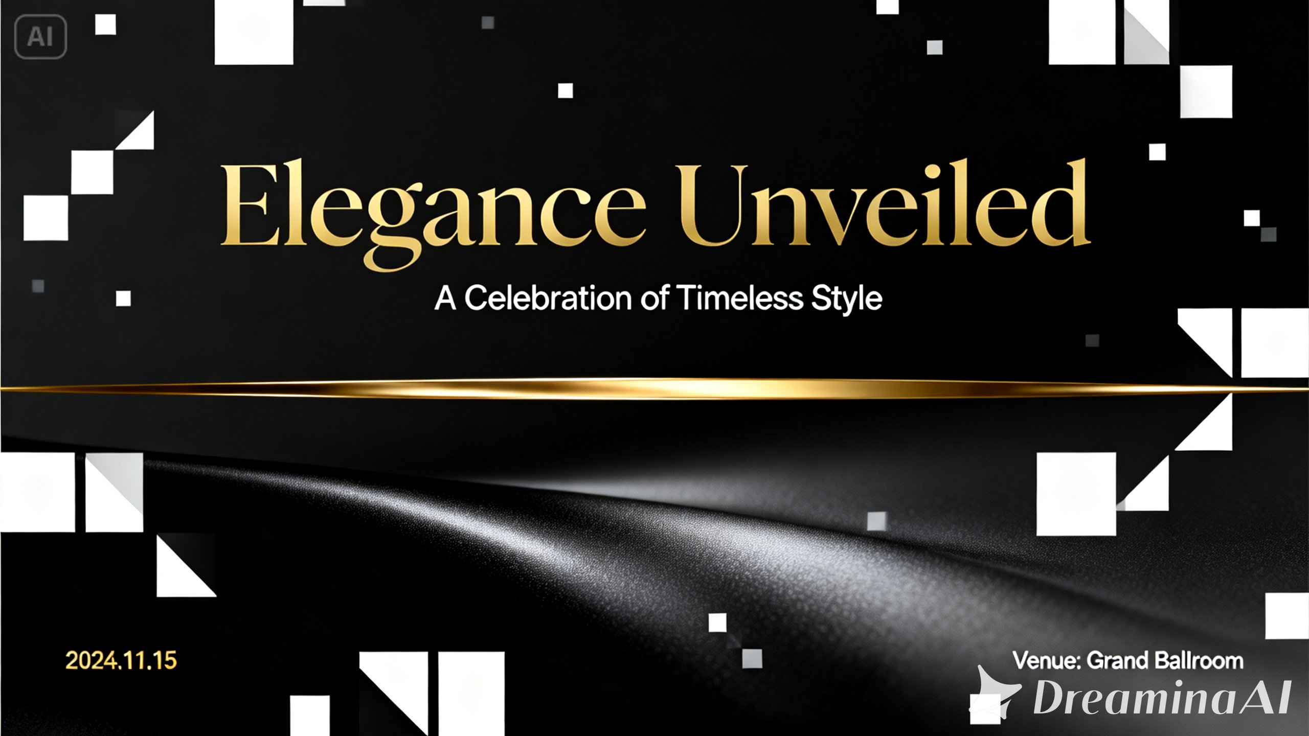 Un póster de salón que se ve elegante con un diseño limpio