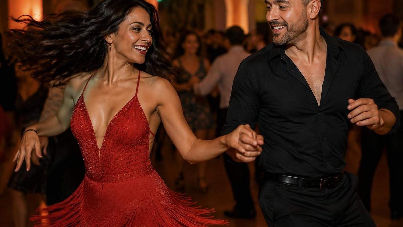 AI salsa dance generator template distinct real photo