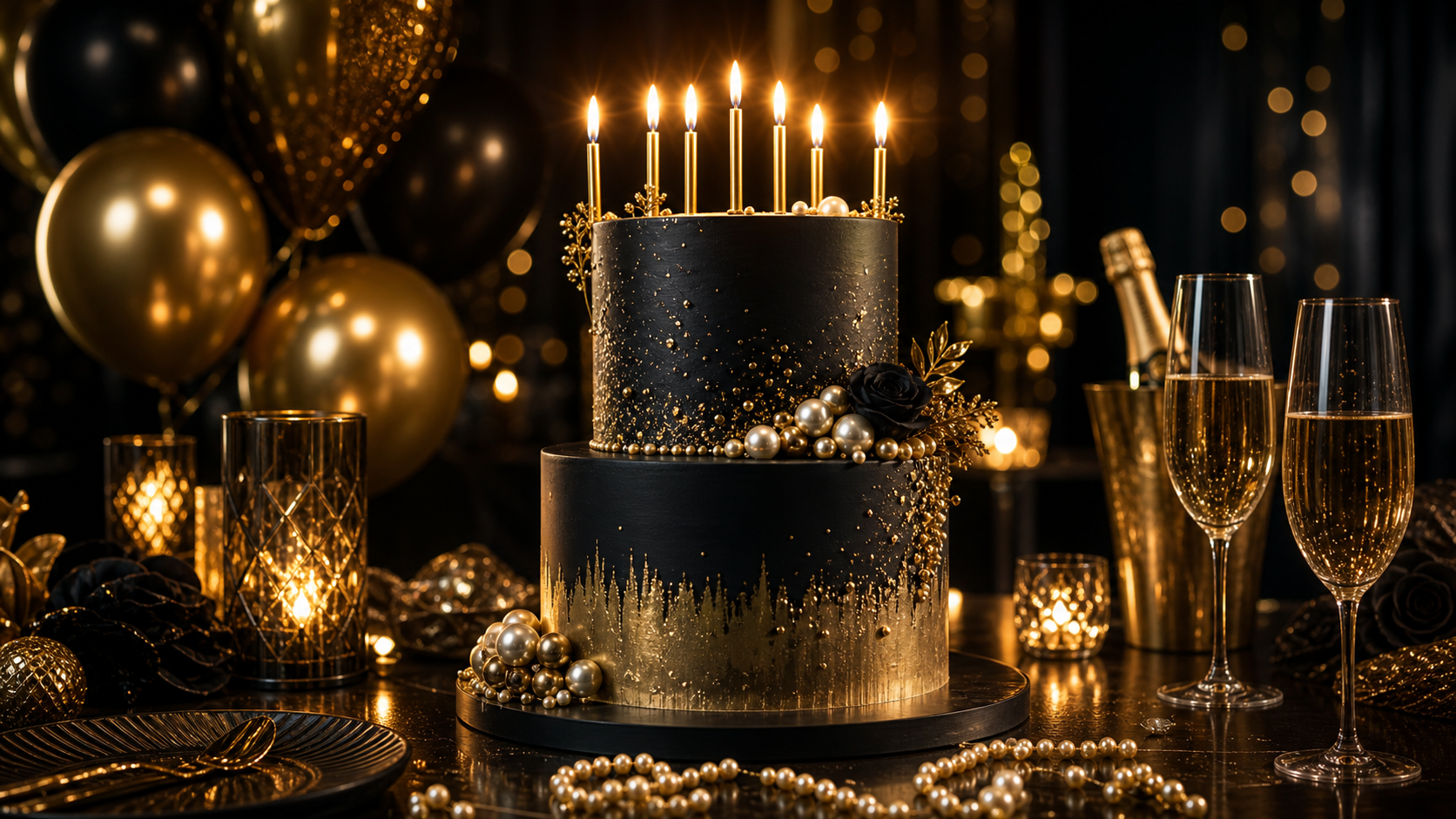 Luxury Frame Birthday Poster AI Prompt prompt example 3
