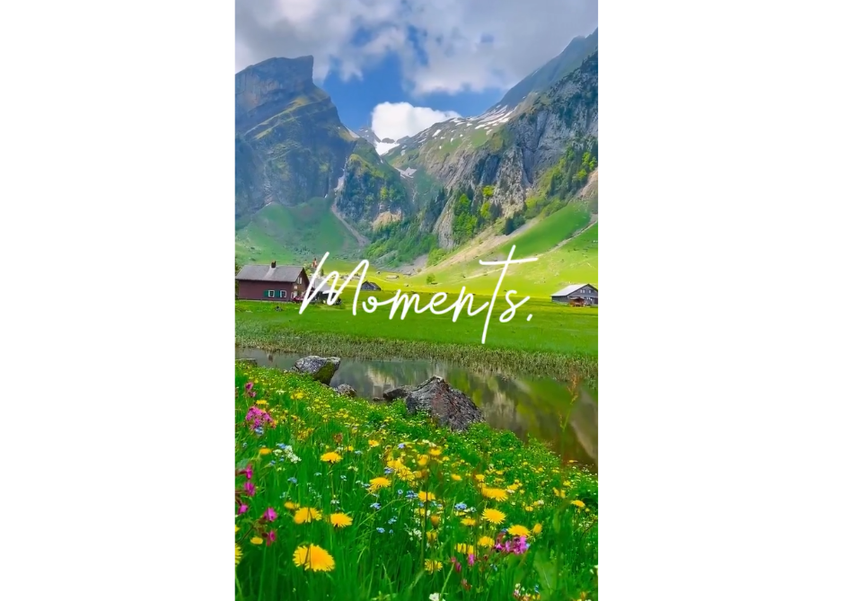 Nature-inspired lyric template in CapCut