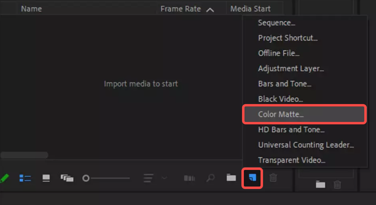 Showing how to create a white background in Adobe Premiere Pro