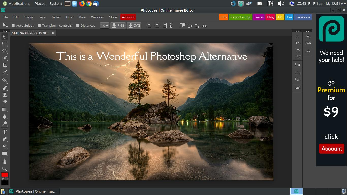 Photopea online photo editor free download