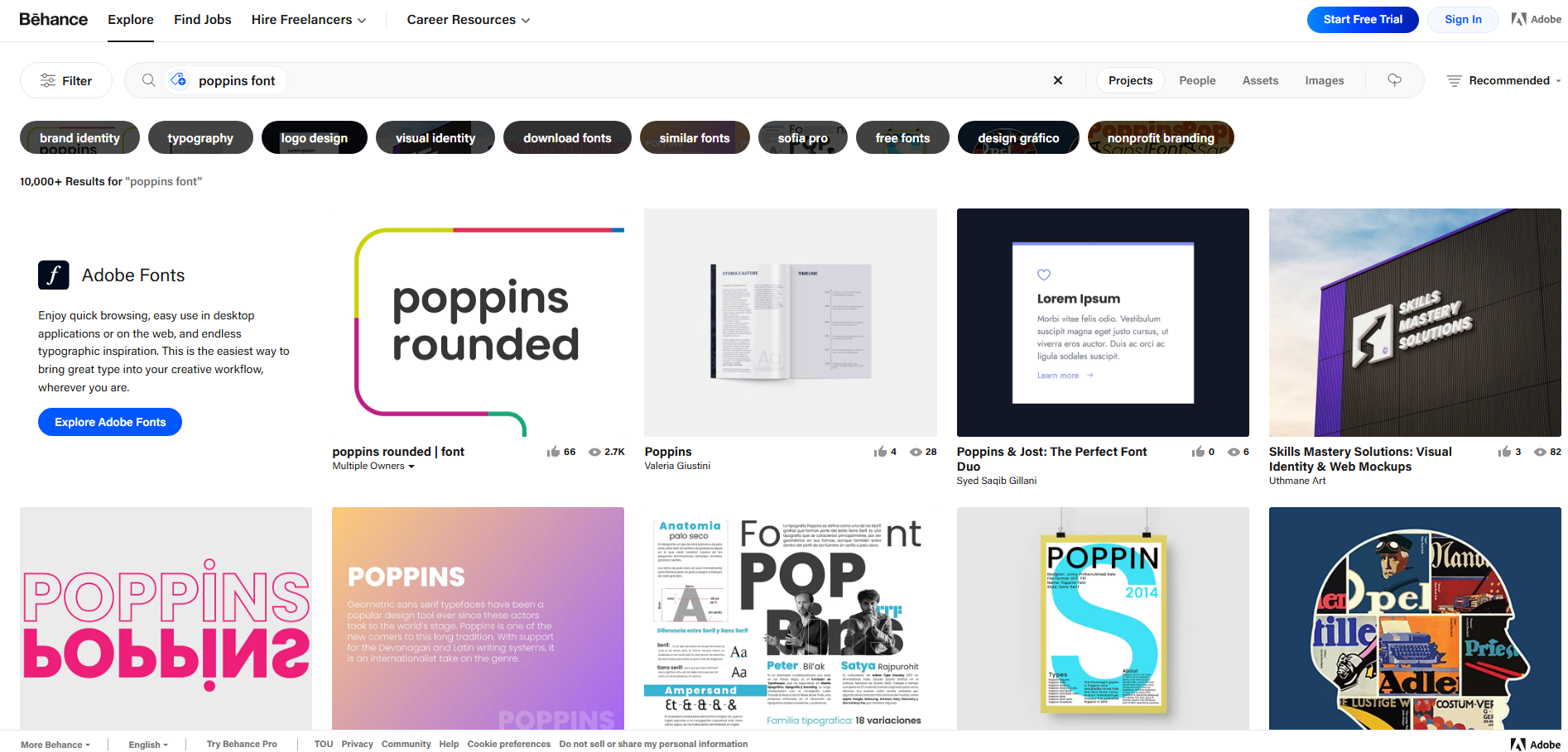 Fonte Behance Poppins