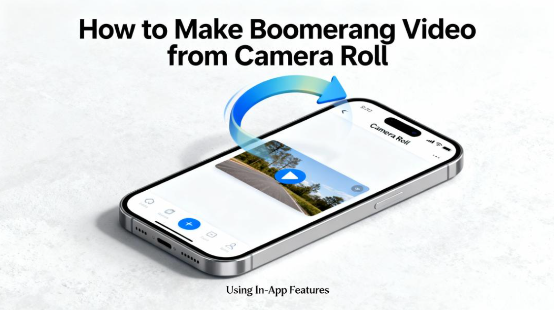 Etapas para criar vídeos boomerang a partir do rolo da câmera