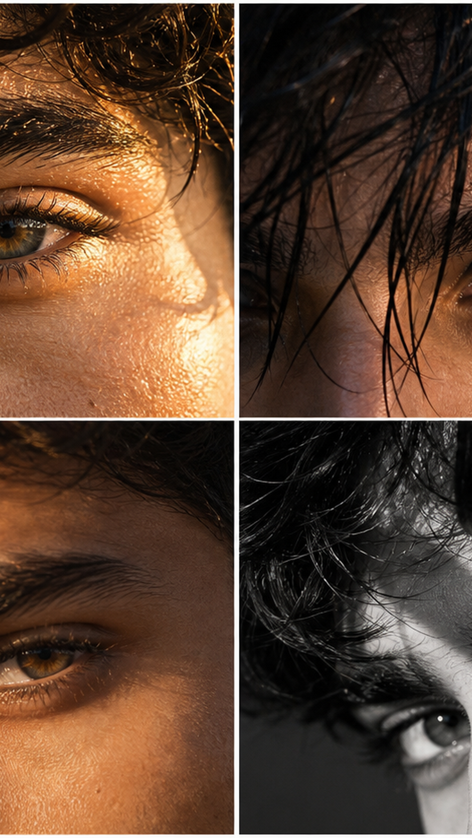 Nahaufnahme Augen Jungen AI Foto Prompts mobile Held