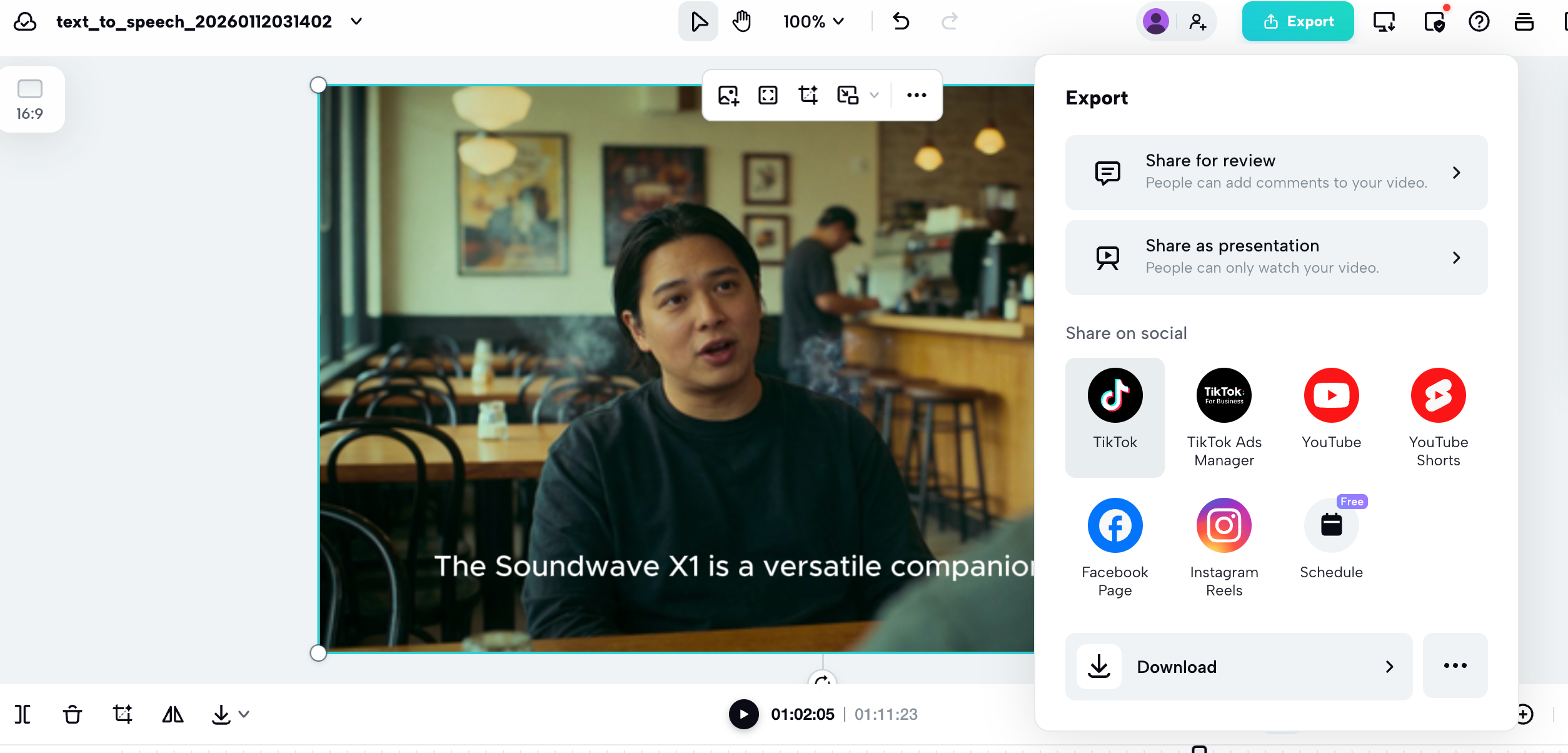 Export Your Final Video