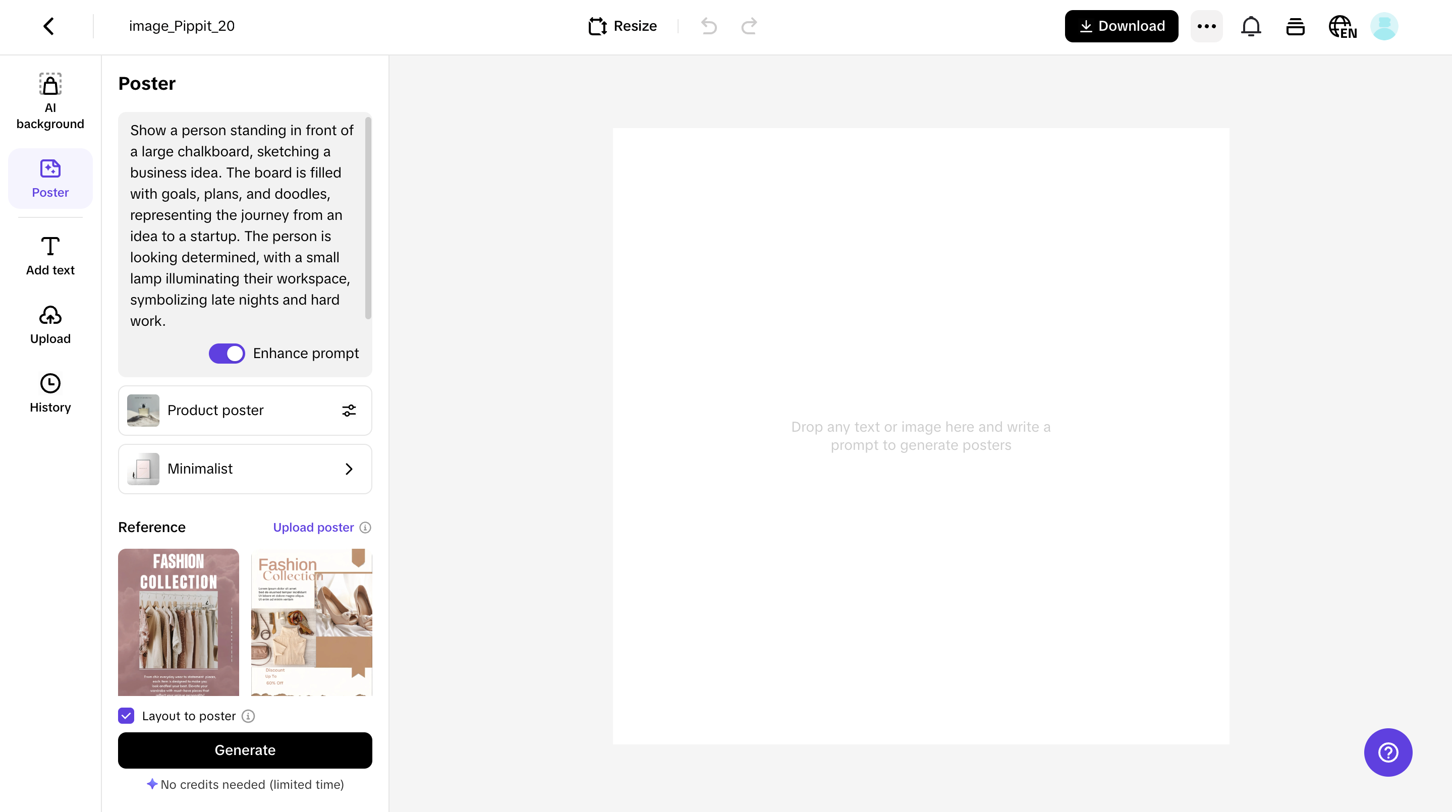 Generate with prompts