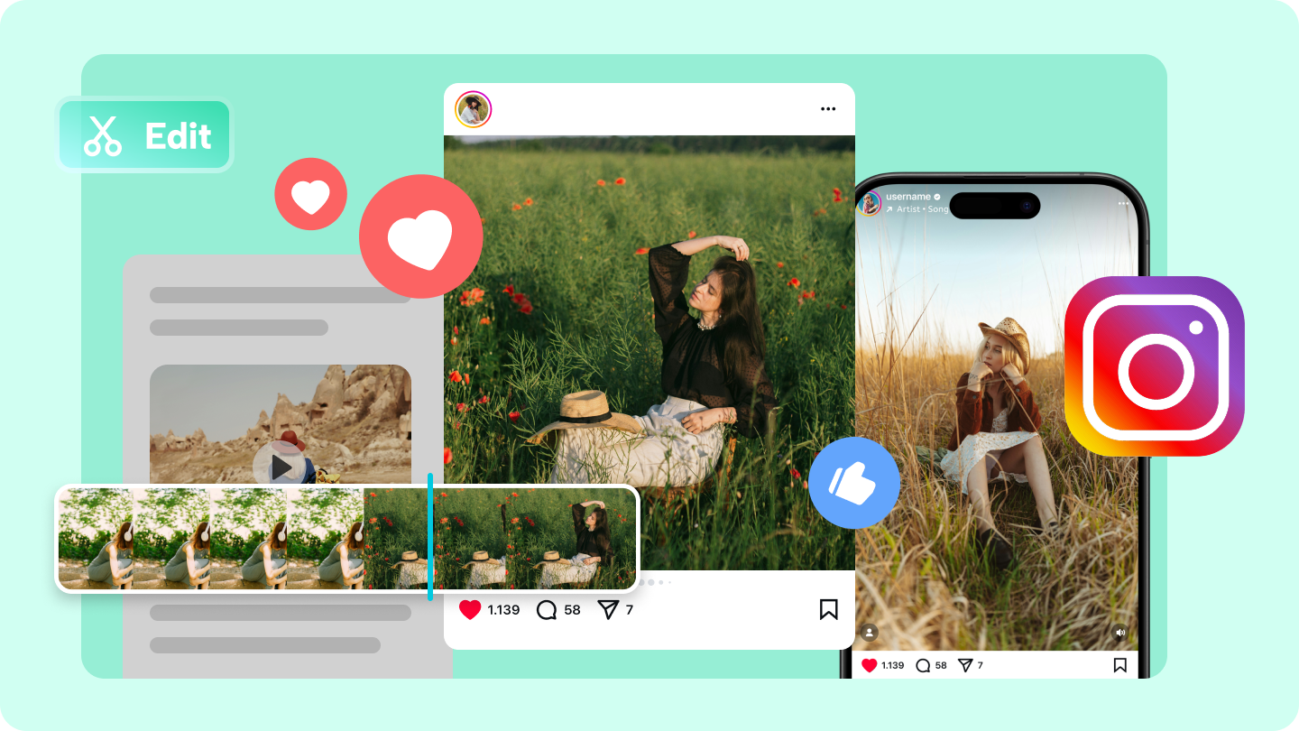 редактор відео instagram - -