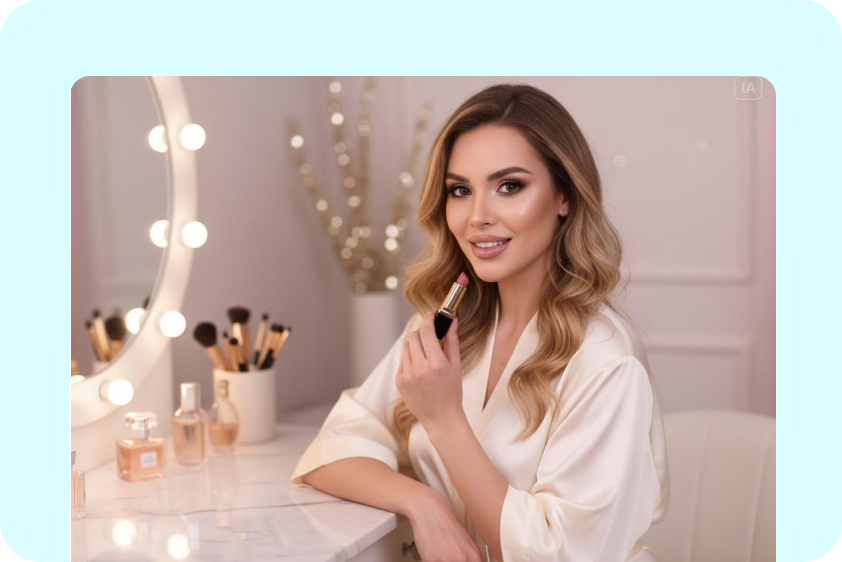 Creación de contenido de color de labios