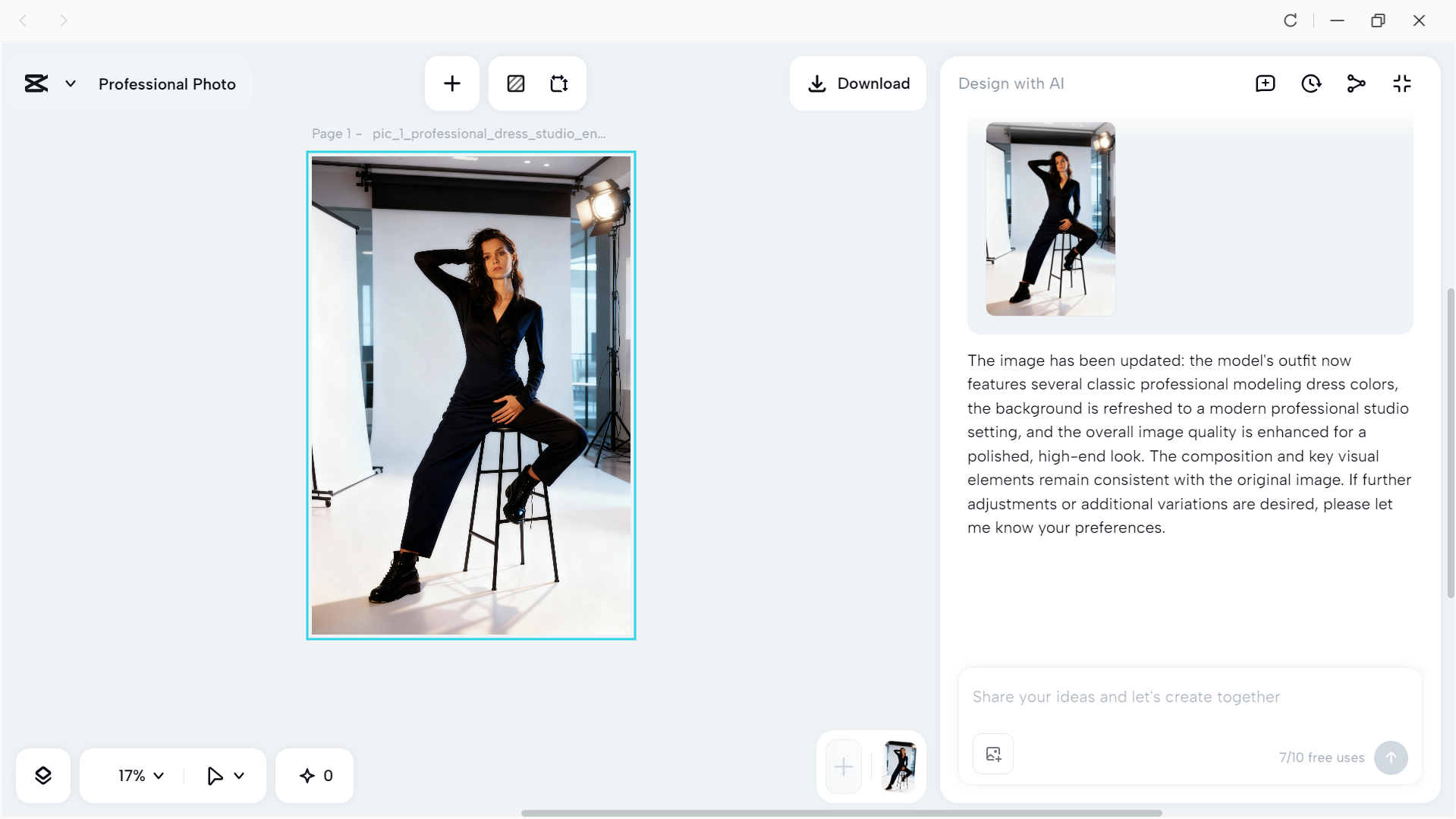 Interface of the CapCut desktop video editor