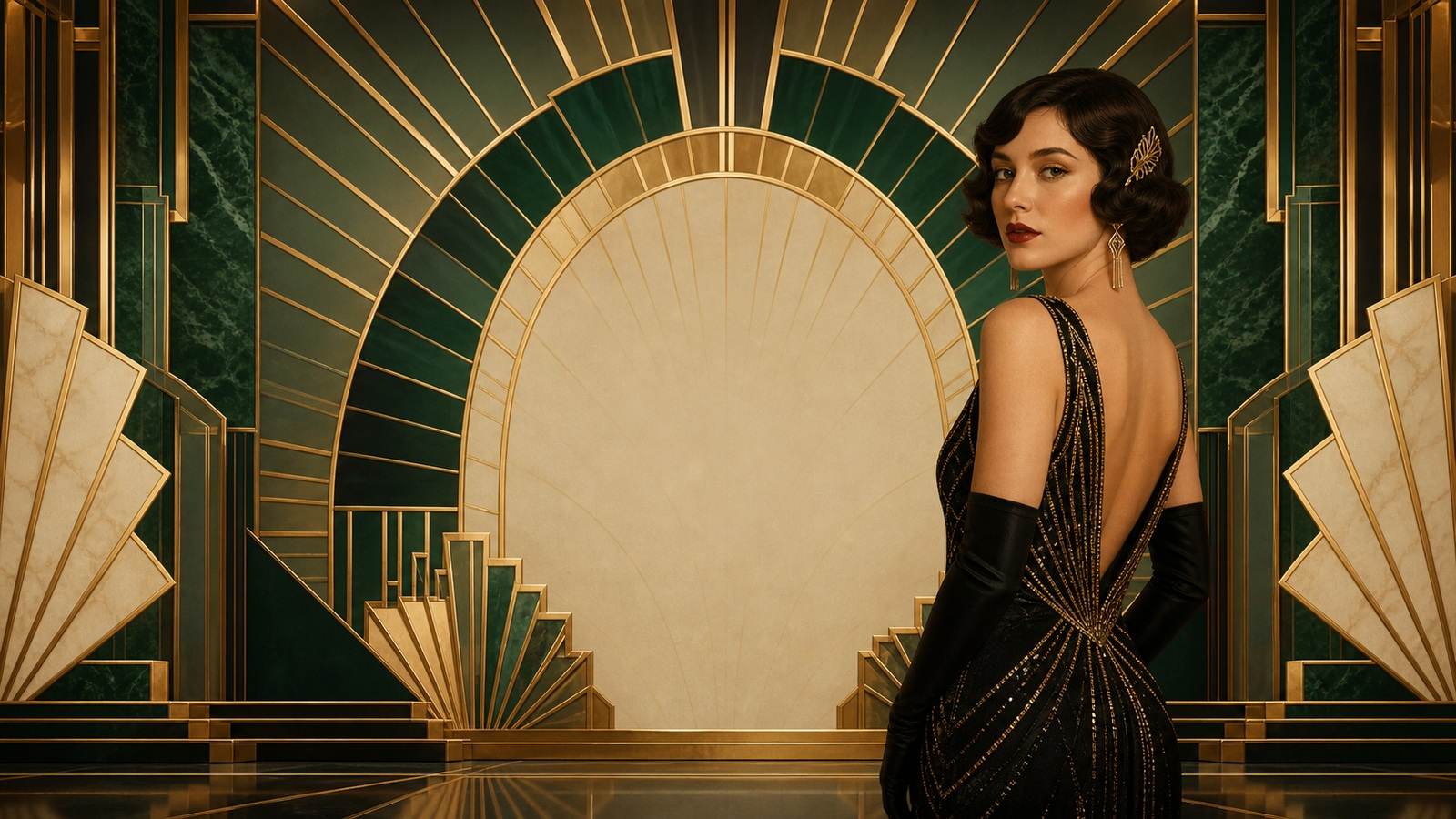 Art Deco Portrait Generator example created for Dreamina