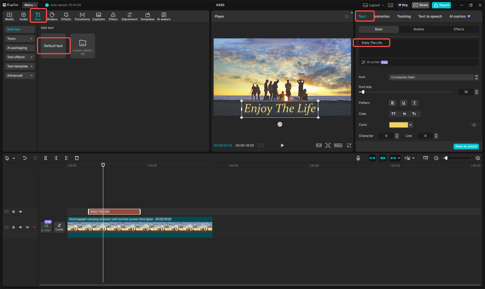 Importing your video into CapCut