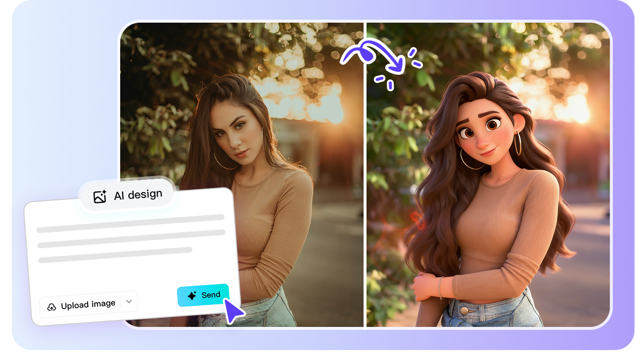 Restyle existing images with AI magic