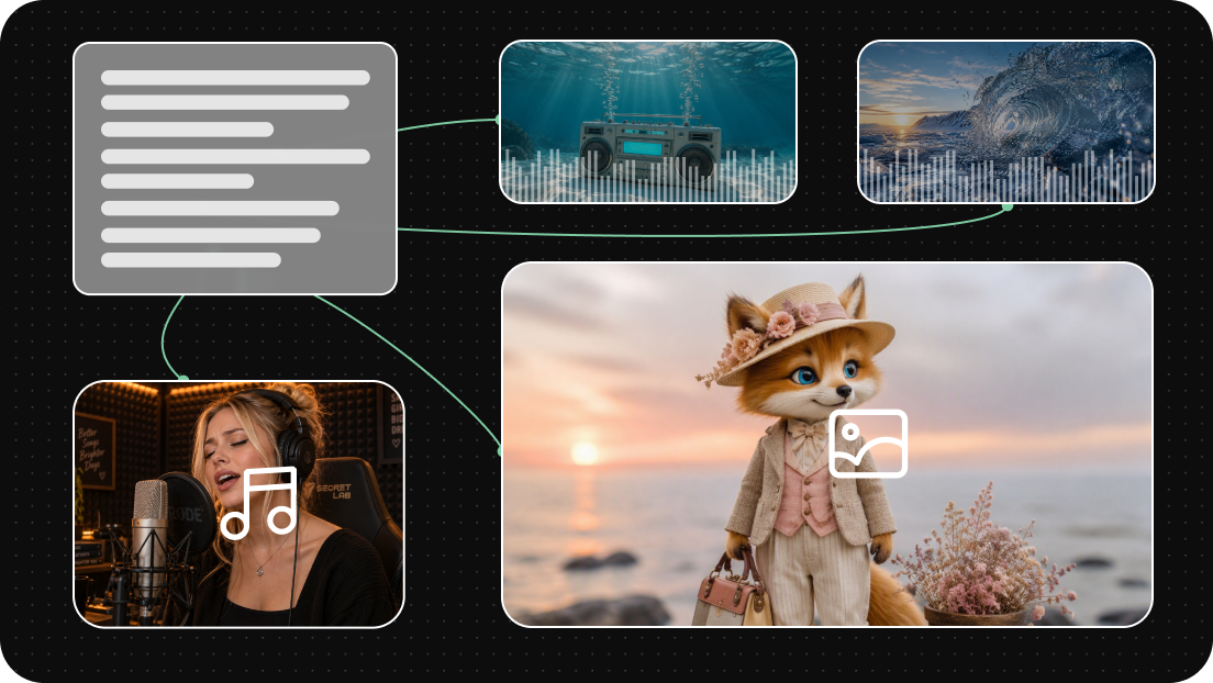 AI Canvas Workspace for localized audio editing