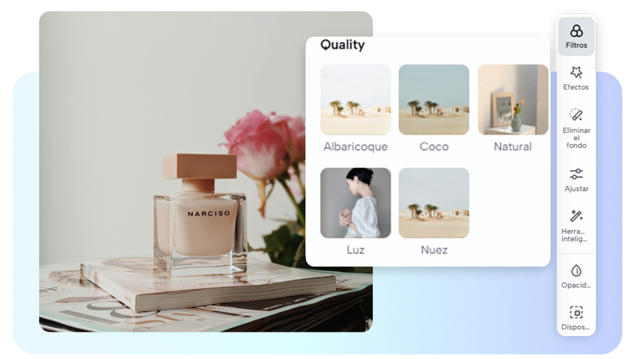 Utilice herramientas para ajustar fácilmente el color del fondo.