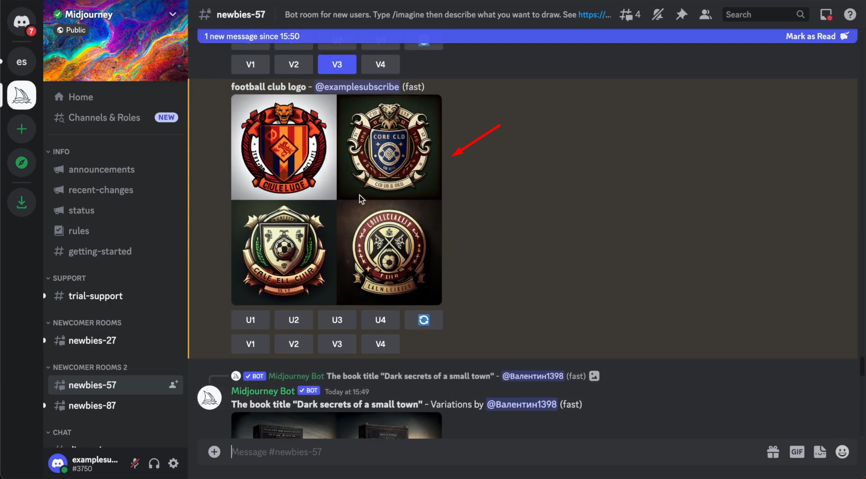 Refining and downloading the logo in MidJourney