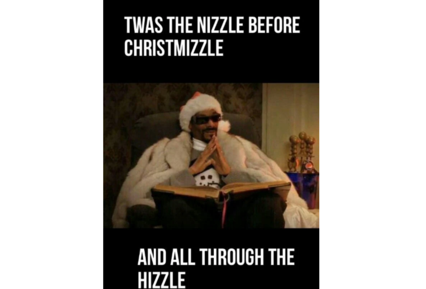 Rap-style funny Christmas poem meme