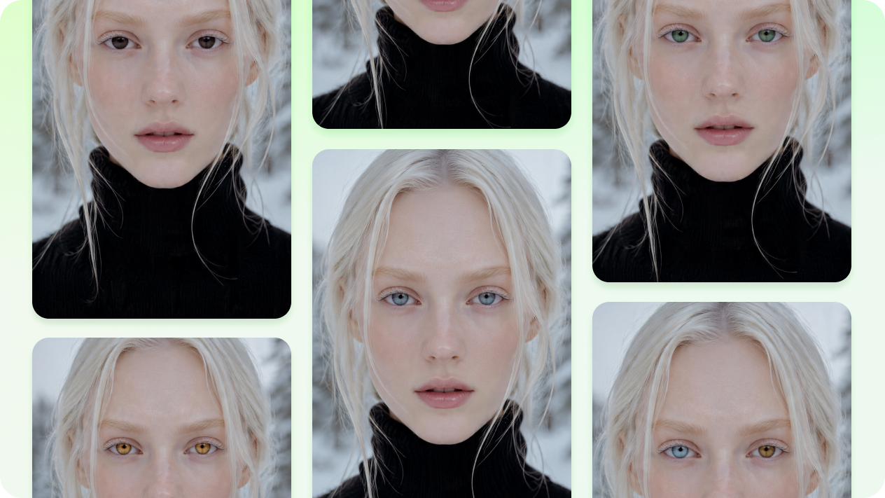 Try dozens of eye colors across multiple photos in one session